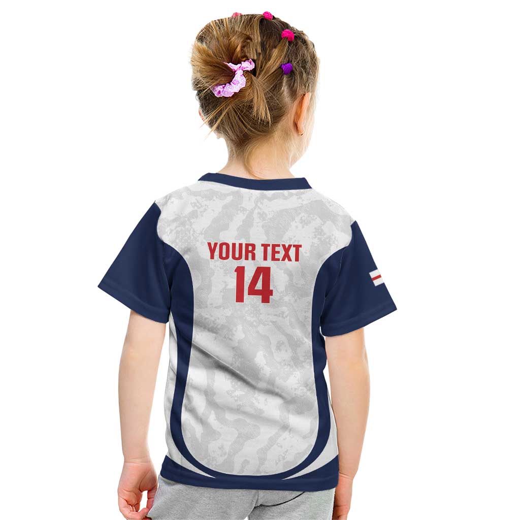 Custom England 2026 Football Kid T Shirt Go Three Lions Grunge Style - Wonder Print Shop