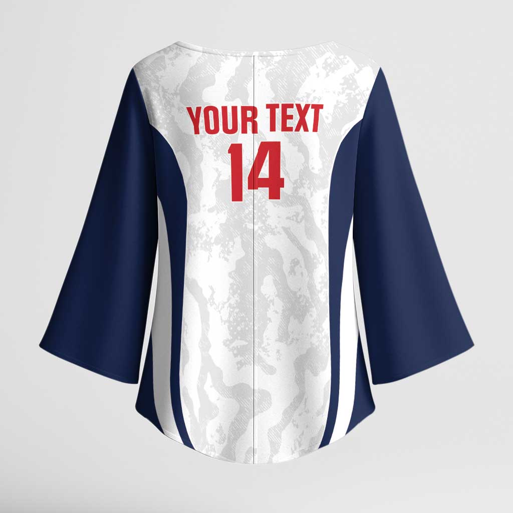 Custom England 2026 Football Kimono Sleeve Blouse Go Three Lions Grunge Style - Wonder Print Shop