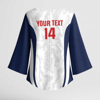 Custom England 2026 Football Kimono Sleeve Blouse Go Three Lions Grunge Style - Wonder Print Shop