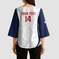 Custom England 2026 Football Kimono Sleeve Blouse Go Three Lions Grunge Style - Wonder Print Shop