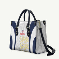 Custom England 2026 Football Leather Bag Go Three Lions Grunge Style - Wonder Print Shop