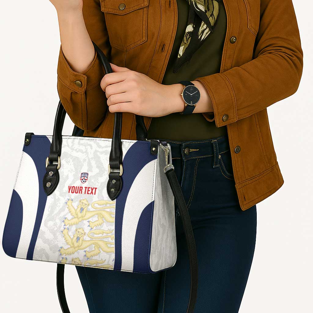 Custom England 2026 Football Leather Bag Go Three Lions Grunge Style - Wonder Print Shop