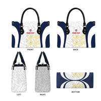 Custom England 2026 Football Leather Bag Go Three Lions Grunge Style - Wonder Print Shop