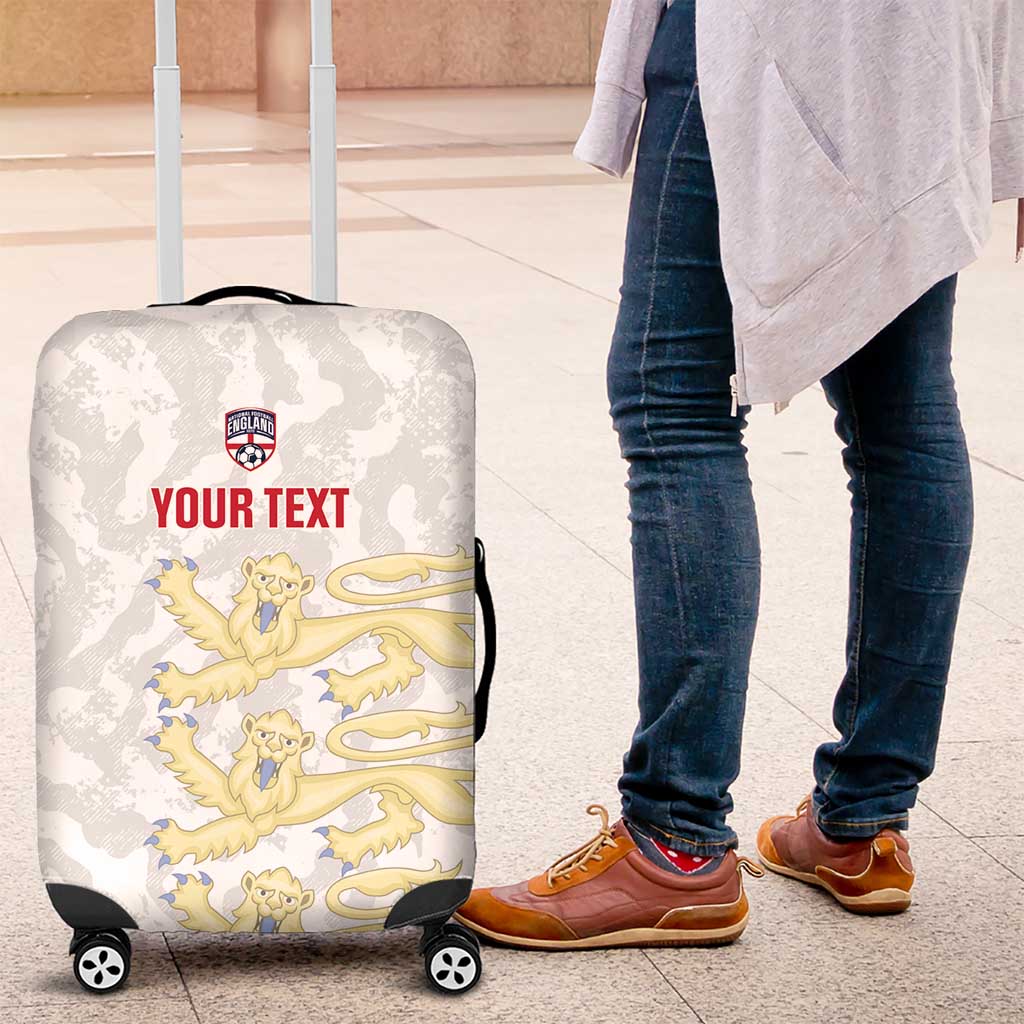 Custom England 2026 Football Luggage Cover Go Three Lions Grunge Style - Wonder Print Shop