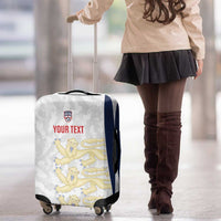 Custom England 2026 Football Luggage Cover Go Three Lions Grunge Style - Wonder Print Shop