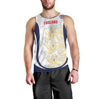 Custom England 2026 Football Men Tank Top Go Three Lions Grunge Style - Wonder Print Shop