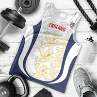 Custom England 2026 Football Men Tank Top Go Three Lions Grunge Style - Wonder Print Shop