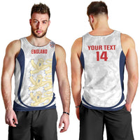 Custom England 2026 Football Men Tank Top Go Three Lions Grunge Style - Wonder Print Shop