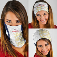 Custom England 2026 Football Neck Gaiter Go Three Lions Grunge Style - Wonder Print Shop