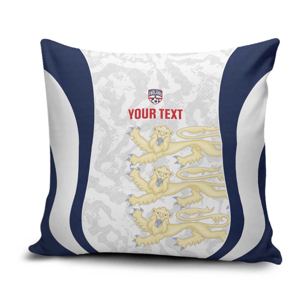 Custom England 2026 Football Pillow Cover Go Three Lions Grunge Style - Wonder Print Shop
