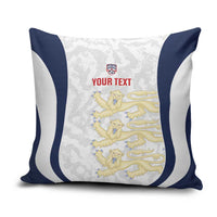 Custom England 2026 Football Pillow Cover Go Three Lions Grunge Style - Wonder Print Shop