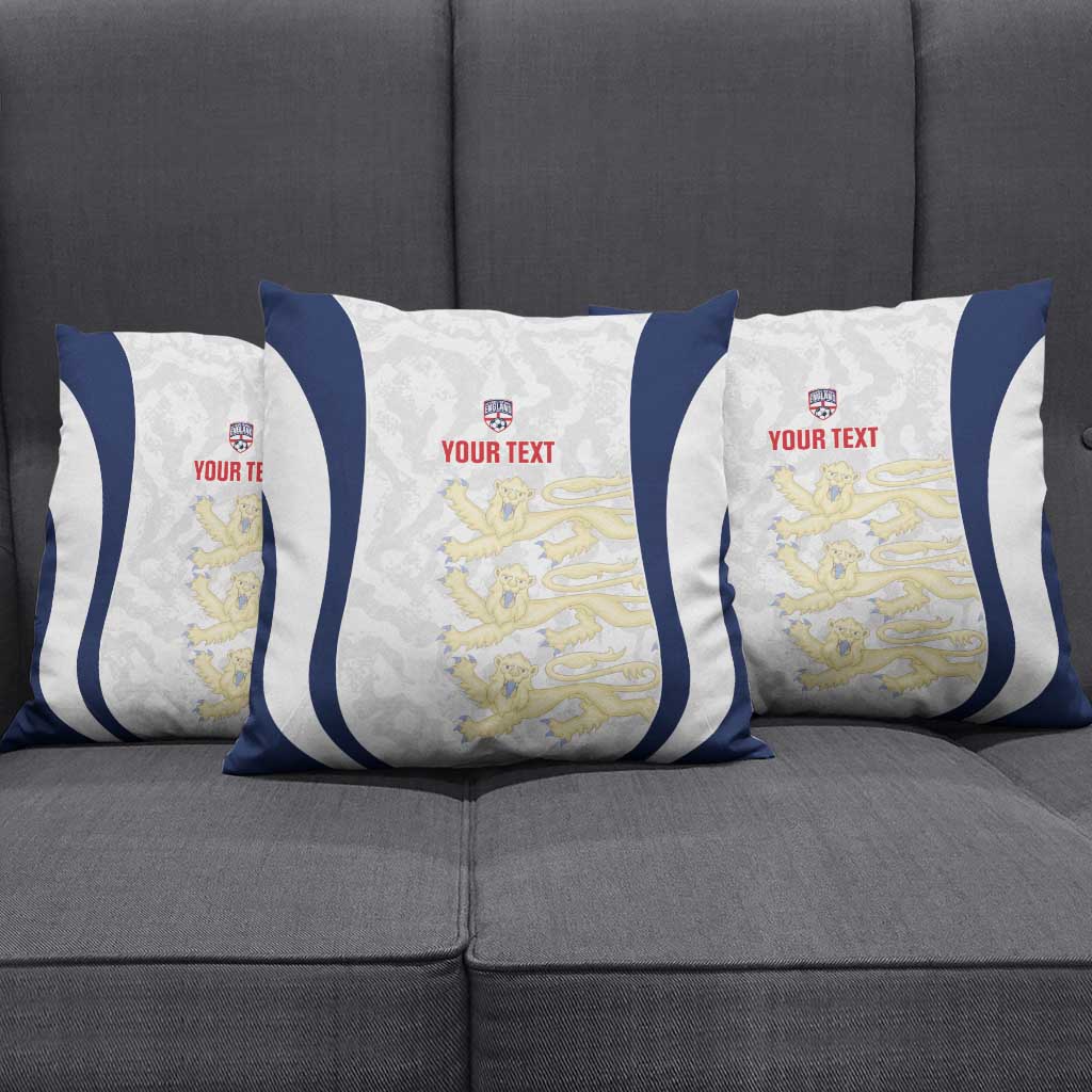 Custom England 2026 Football Pillow Cover Go Three Lions Grunge Style - Wonder Print Shop