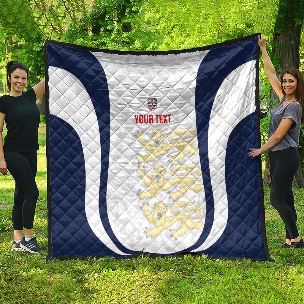 Custom England 2026 Football Quilt Go Three Lions Grunge Style - Wonder Print Shop