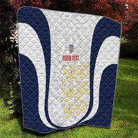 Custom England 2026 Football Quilt Go Three Lions Grunge Style - Wonder Print Shop