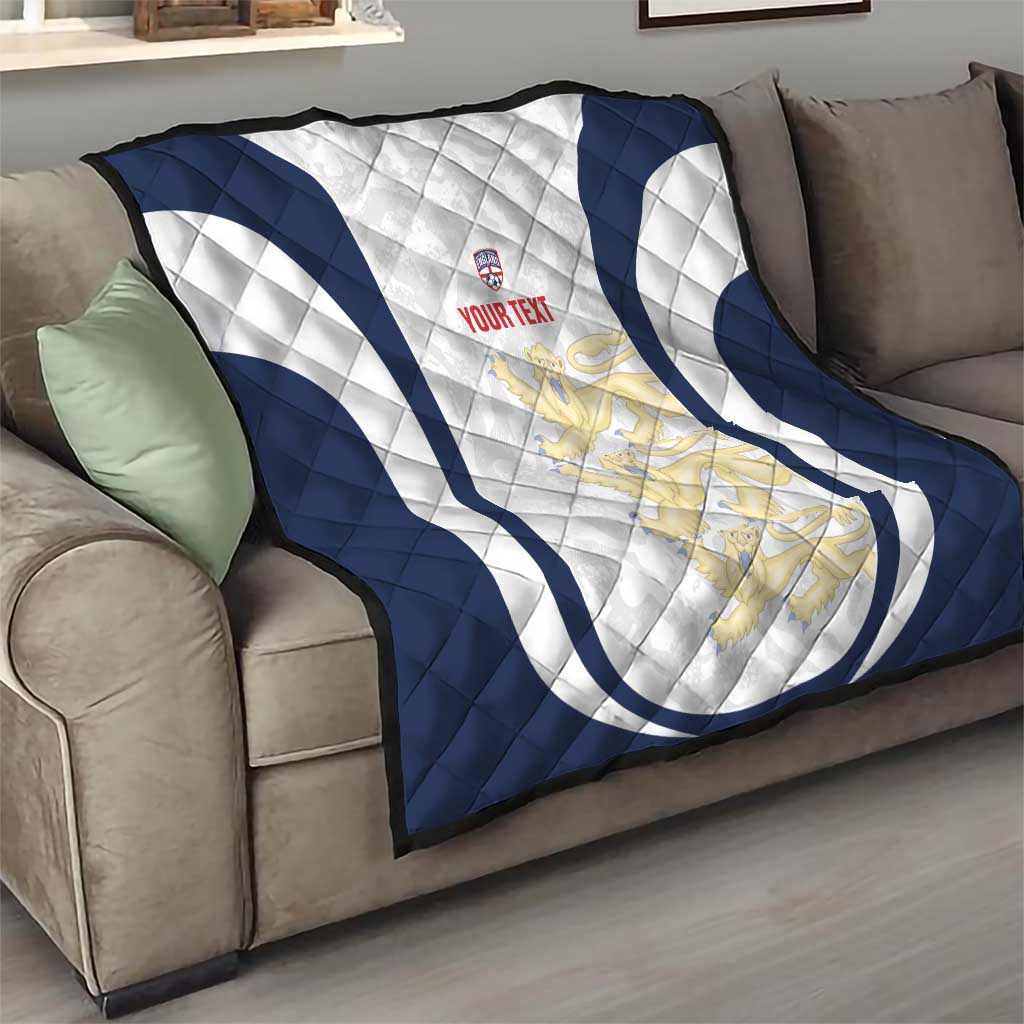Custom England 2026 Football Quilt Go Three Lions Grunge Style - Wonder Print Shop