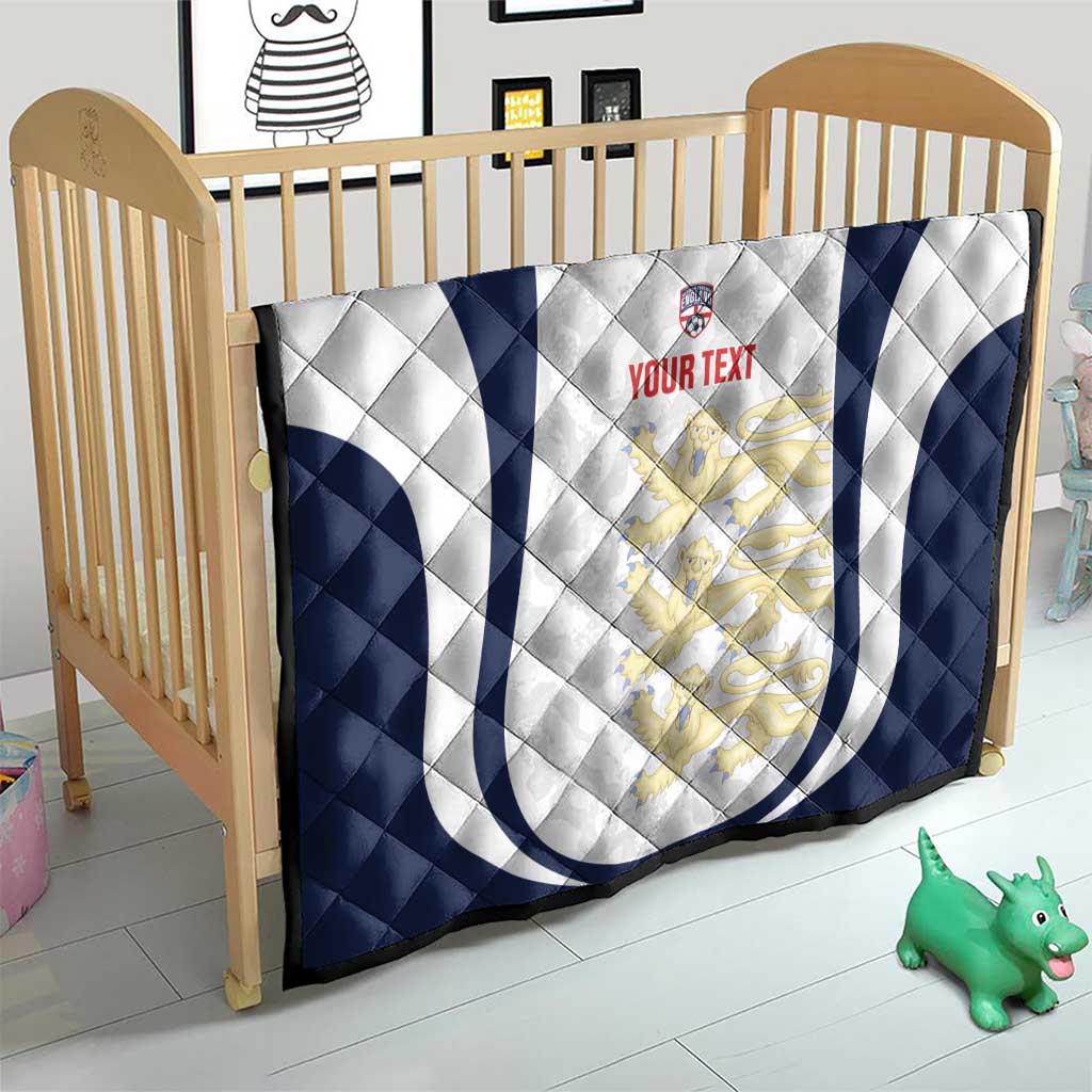 Custom England 2026 Football Quilt Go Three Lions Grunge Style - Wonder Print Shop