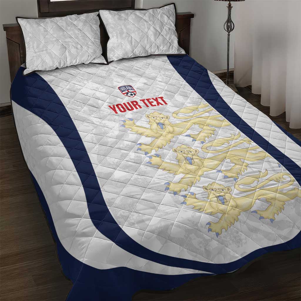 Custom England 2026 Football Quilt Bed Set Go Three Lions Grunge Style - Wonder Print Shop