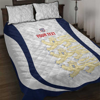 Custom England 2026 Football Quilt Bed Set Go Three Lions Grunge Style - Wonder Print Shop