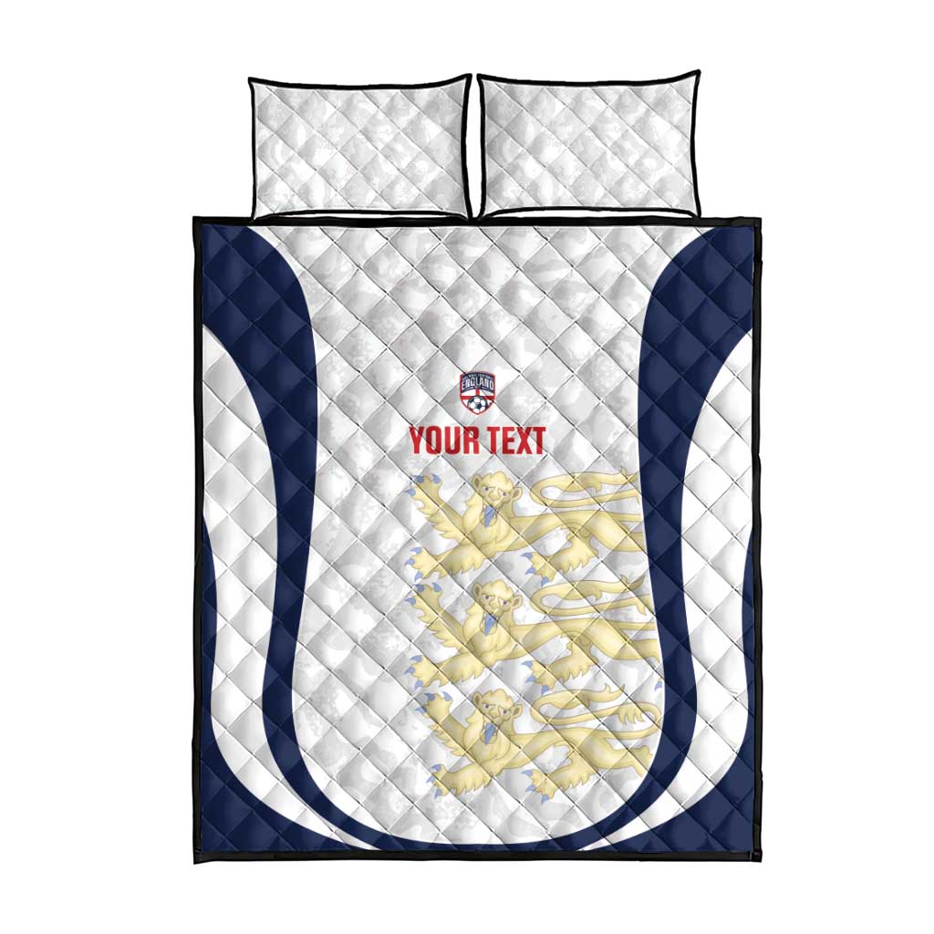 Custom England 2026 Football Quilt Bed Set Go Three Lions Grunge Style - Wonder Print Shop