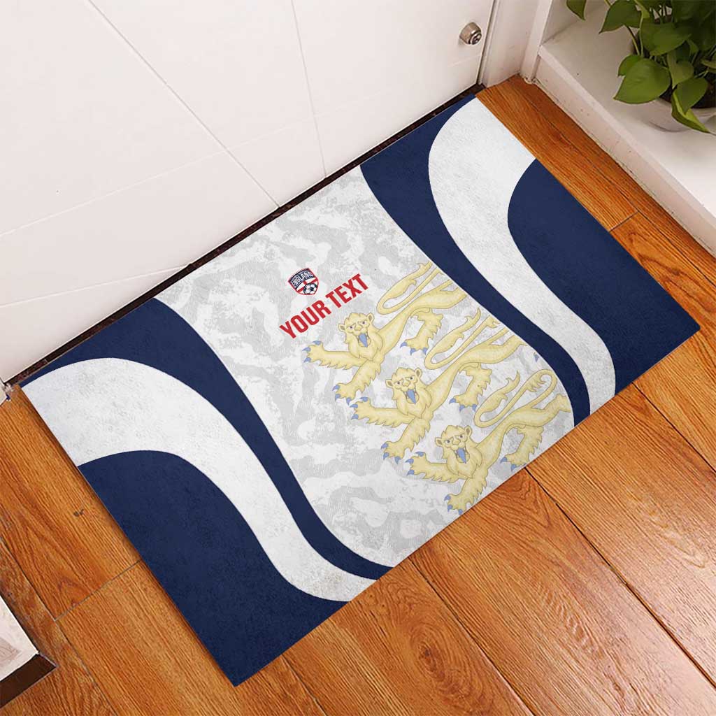 Custom England 2026 Football Rubber Doormat Go Three Lions Grunge Style - Wonder Print Shop