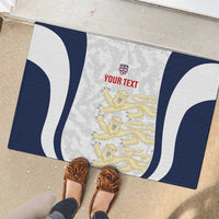 Custom England 2026 Football Rubber Doormat Go Three Lions Grunge Style - Wonder Print Shop