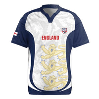 Custom England 2026 Football Rugby Jersey Go Three Lions Grunge Style - Wonder Print Shop