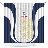 Custom England 2026 Football Shower Curtain Go Three Lions Grunge Style - Wonder Print Shop