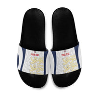 Custom England 2026 Football Slide Sandals Go Three Lions Grunge Style - Wonder Print Shop