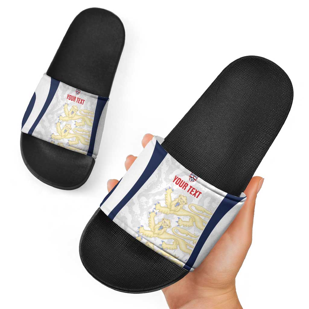 Custom England 2026 Football Slide Sandals Go Three Lions Grunge Style - Wonder Print Shop