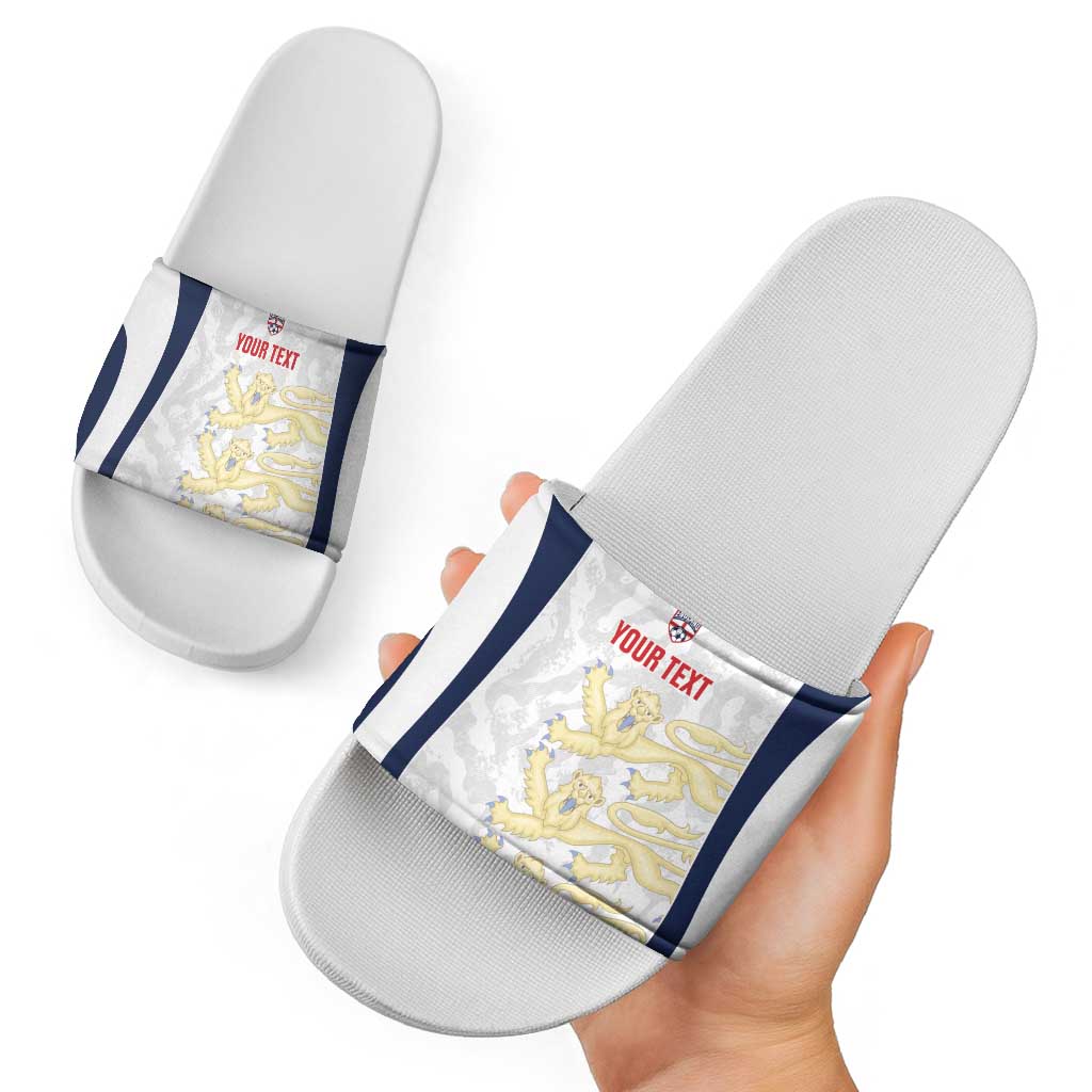 Custom England 2026 Football Slide Sandals Go Three Lions Grunge Style - Wonder Print Shop