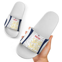 Custom England 2026 Football Slide Sandals Go Three Lions Grunge Style - Wonder Print Shop