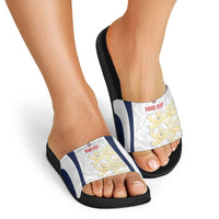 Custom England 2026 Football Slide Sandals Go Three Lions Grunge Style - Wonder Print Shop