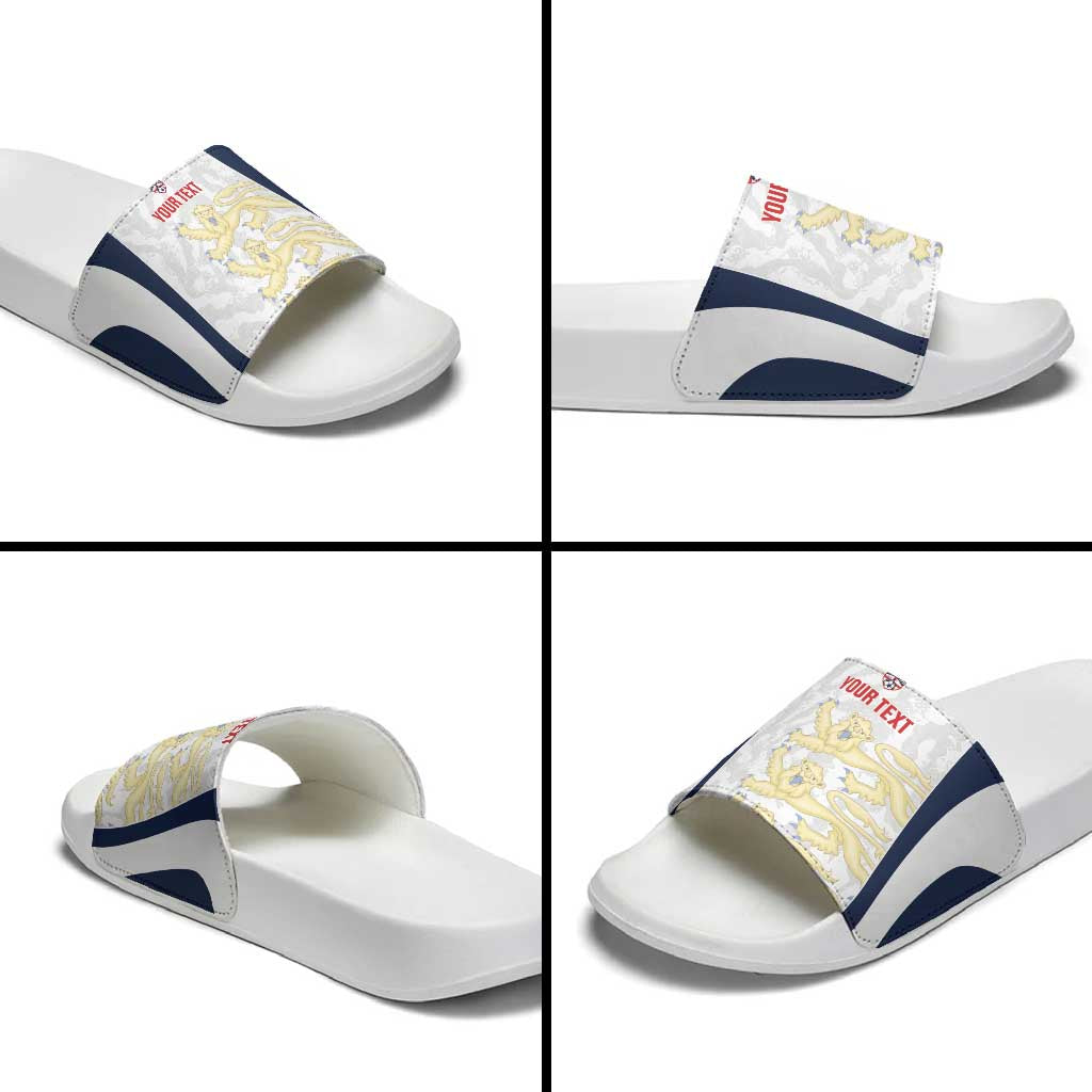 Custom England 2026 Football Slide Sandals Go Three Lions Grunge Style - Wonder Print Shop