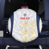 Custom England 2026 Football Spare Tire Cover Go Three Lions Grunge Style - Wonder Print Shop
