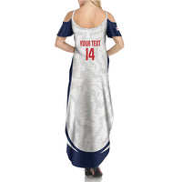 Custom England 2026 Football Summer Maxi Dress Go Three Lions Grunge Style - Wonder Print Shop