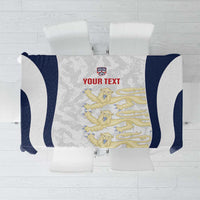 Custom England 2026 Football Tablecloth Go Three Lions Grunge Style - Wonder Print Shop