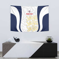 Custom England 2026 Football Tapestry Go Three Lions Grunge Style - Wonder Print Shop