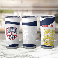 Custom England 2026 Football Tumbler Cup Go Three Lions Grunge Style - Wonder Print Shop