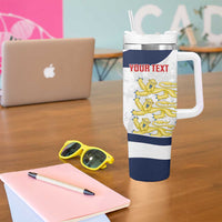 Custom England 2026 Football Tumbler With Handle Go Three Lions Grunge Style - Wonder Print Shop