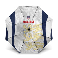 Custom England 2026 Football Umbrella Go Three Lions Grunge Style - Wonder Print Shop