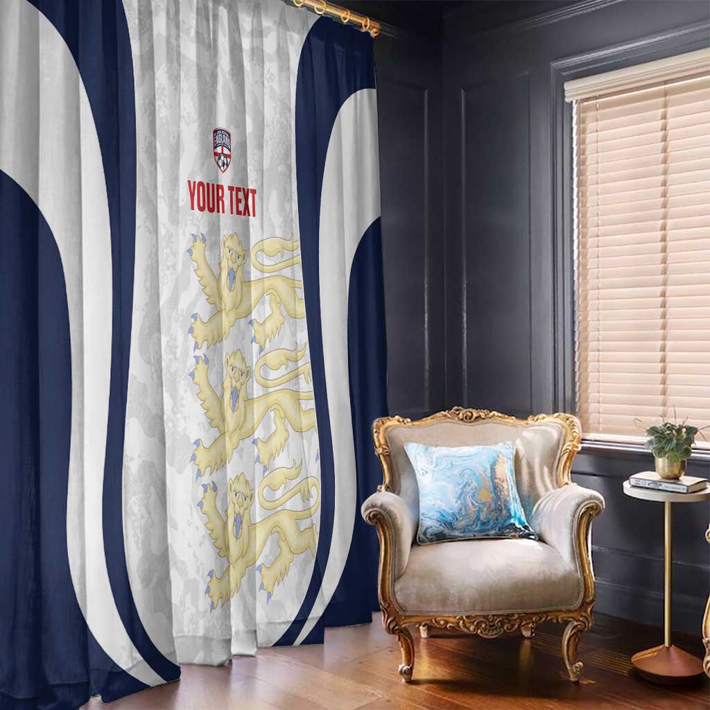 Custom England 2026 Football Window Curtain Go Three Lions Grunge Style - Wonder Print Shop