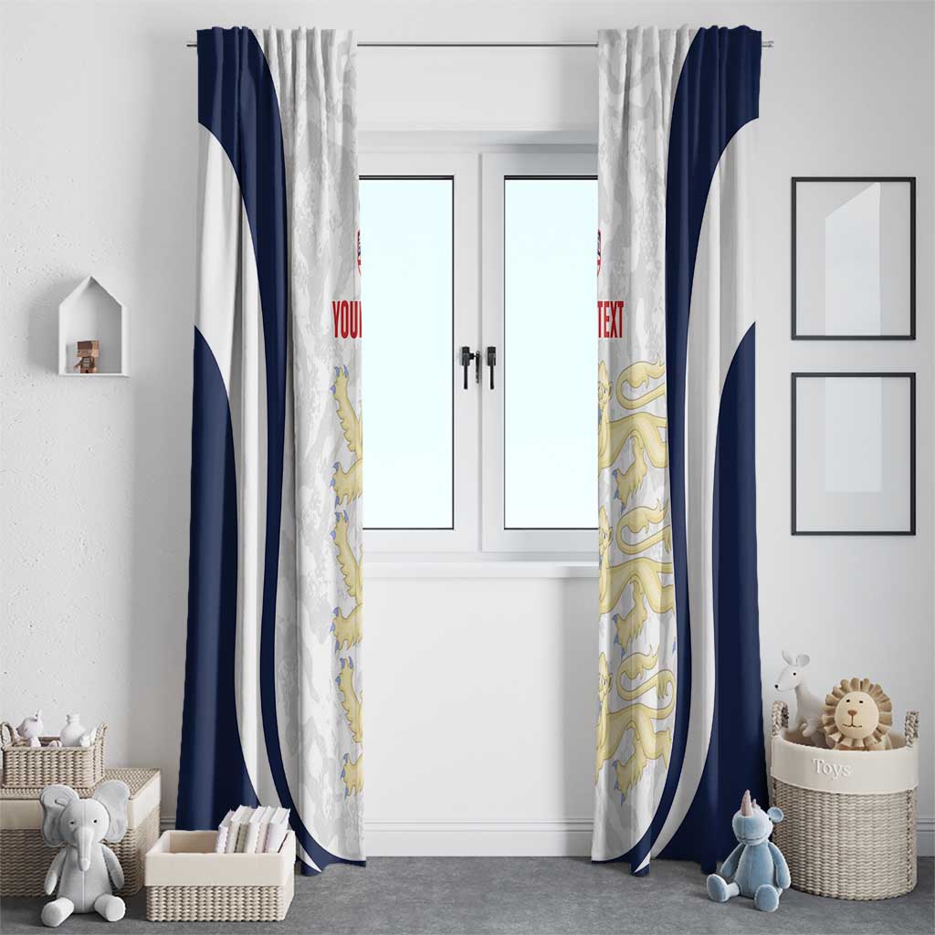 Custom England 2026 Football Window Curtain Go Three Lions Grunge Style - Wonder Print Shop