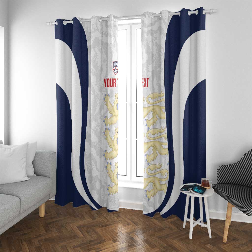 Custom England 2026 Football Window Curtain Go Three Lions Grunge Style - Wonder Print Shop