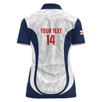 Custom England 2026 Football Women Polo Shirt Go Three Lions Grunge Style - Wonder Print Shop