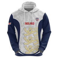 Custom England 2026 Football Zip Hoodie Go Three Lions Grunge Style - Wonder Print Shop