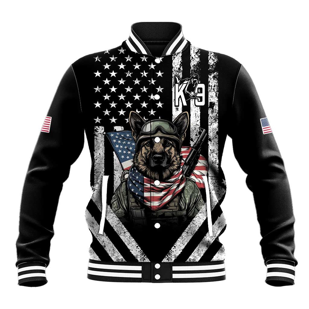 USA National K9 Veterans Day Baseball Jacket Honoring Our Furring Heroes