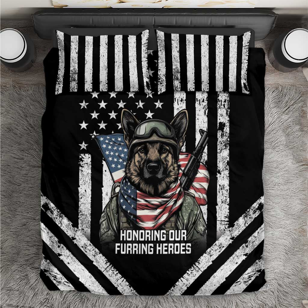 USA National K9 Veterans Day Bedding Set Honoring Our Furring Heroes