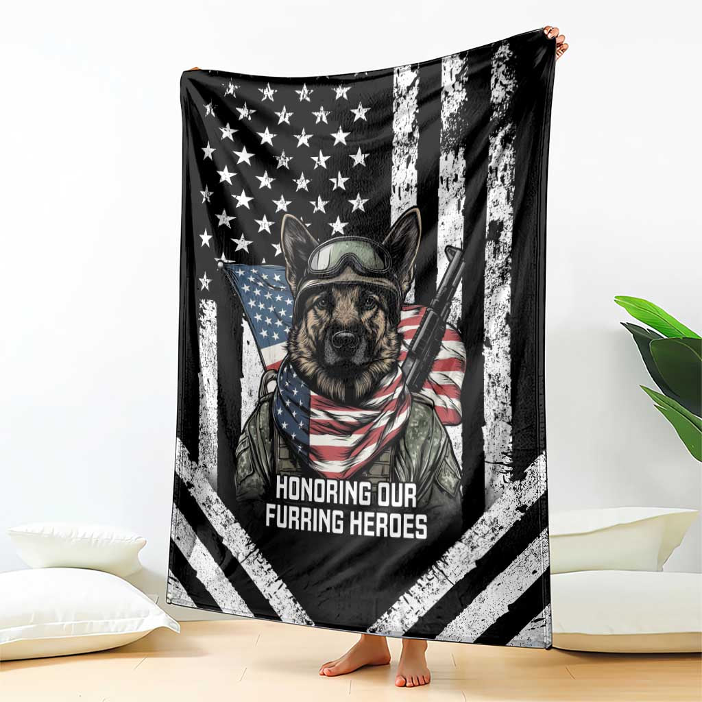 USA National K9 Veterans Day Blanket Honoring Our Furring Heroes