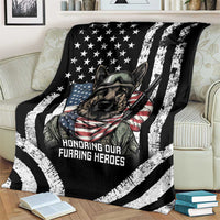 USA National K9 Veterans Day Blanket Honoring Our Furring Heroes