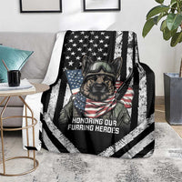 USA National K9 Veterans Day Blanket Honoring Our Furring Heroes